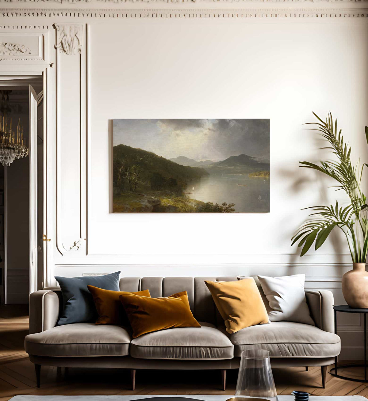 View On The Hudson By John Frederick Kensett Fine Art Print