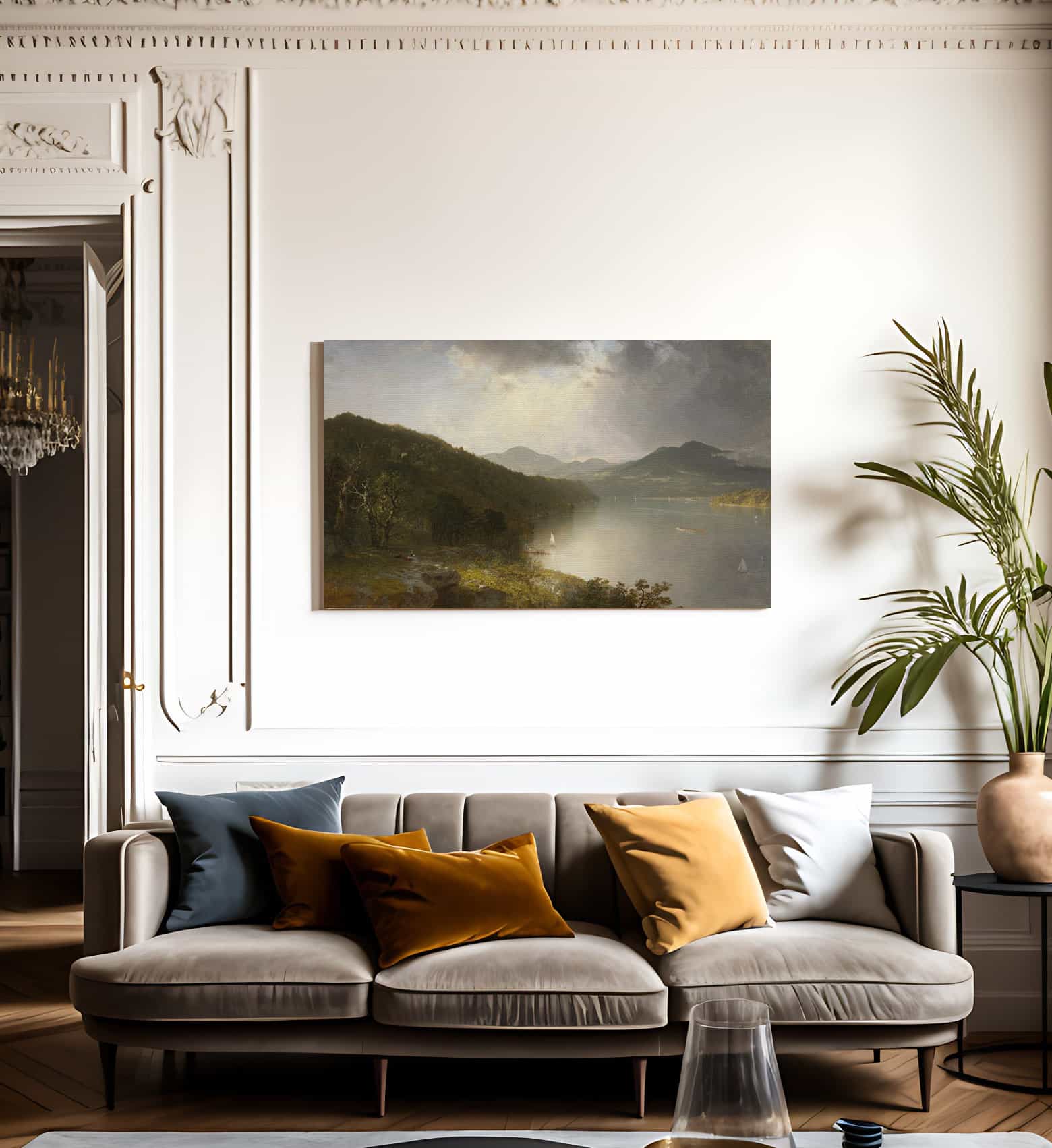 View On The Hudson By John Frederick Kensett Fine Art Print