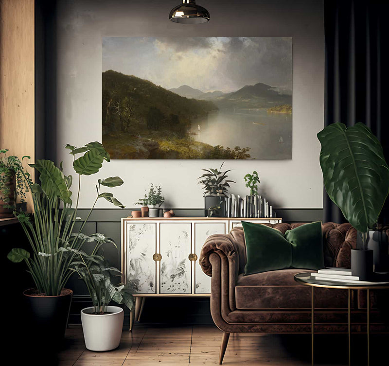 View On The Hudson By John Frederick Kensett Fine Art Print