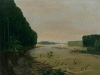 View On The Missouri, Alluvial Banks Falling In, 600 Miles Above St. Louis By George Catlin Fine Art Print