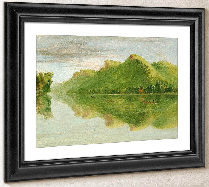View On The Upper Mississippi, Beautiful Prairie Bluffs By George Catlin Fine Art Print