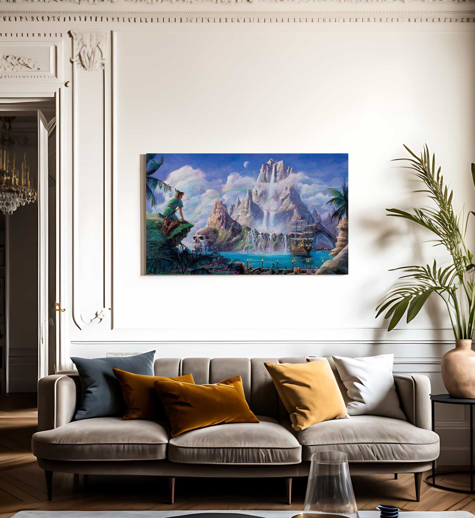 View To Neverland Mountain Neverland Theme Park 1999 By Charles Ryan Fine Art Print