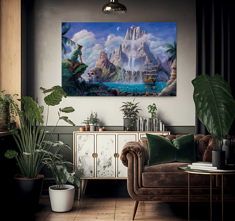 View To Neverland Mountain Neverland Theme Park 1999 By Charles Ryan Fine Art Print