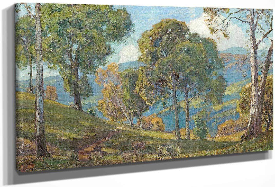 View To The Valley By William Wendt Fine Art Print