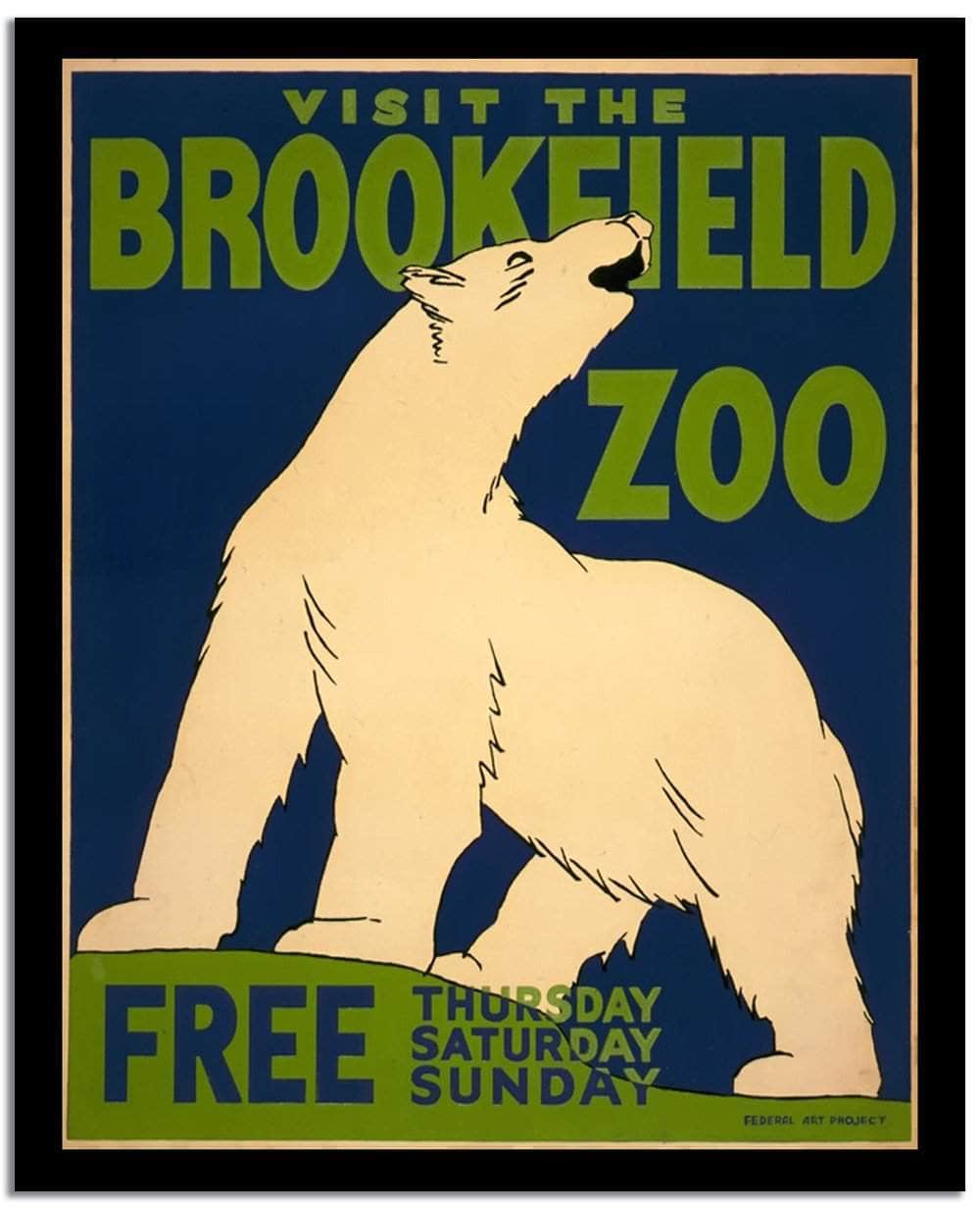 Viisit The Brookfield Zoo  Vintage Poster Fine Art Print