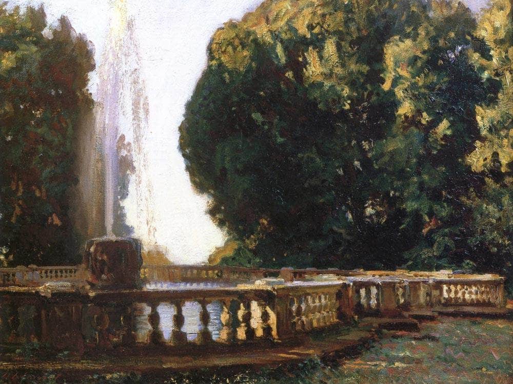 Villa Torlonia  Fountain By John Singer Sargent Fine Art Print