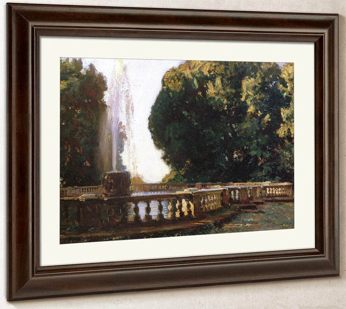 Villa Torlonia  Fountain By John Singer Sargent Fine Art Print