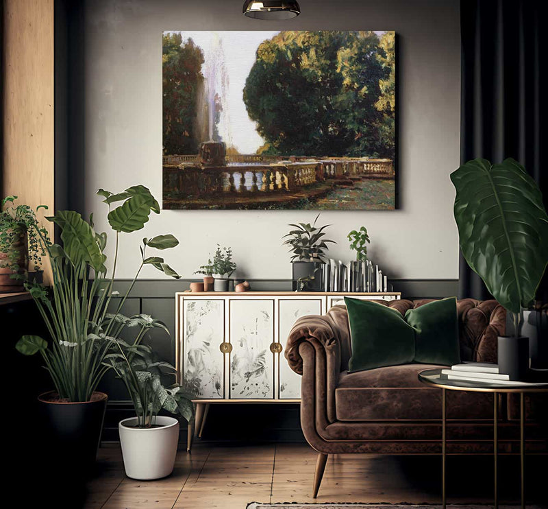 Villa Torlonia  Fountain By John Singer Sargent Fine Art Print