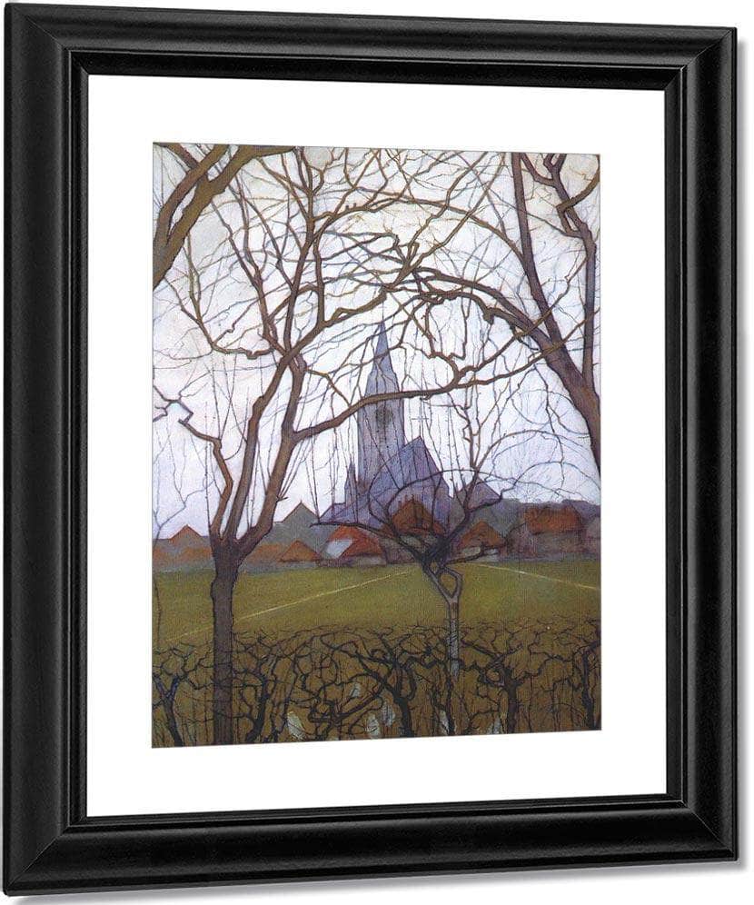 Village Church 1898 Post Impressionism By Piet Mondrian Fine Art Print
