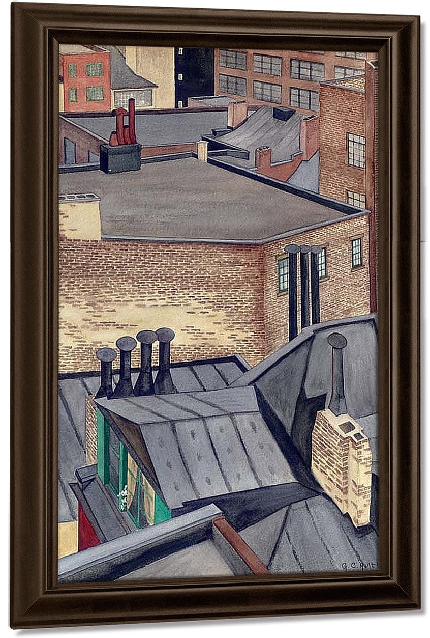 Village Roofs By George Ault Fine Art Print