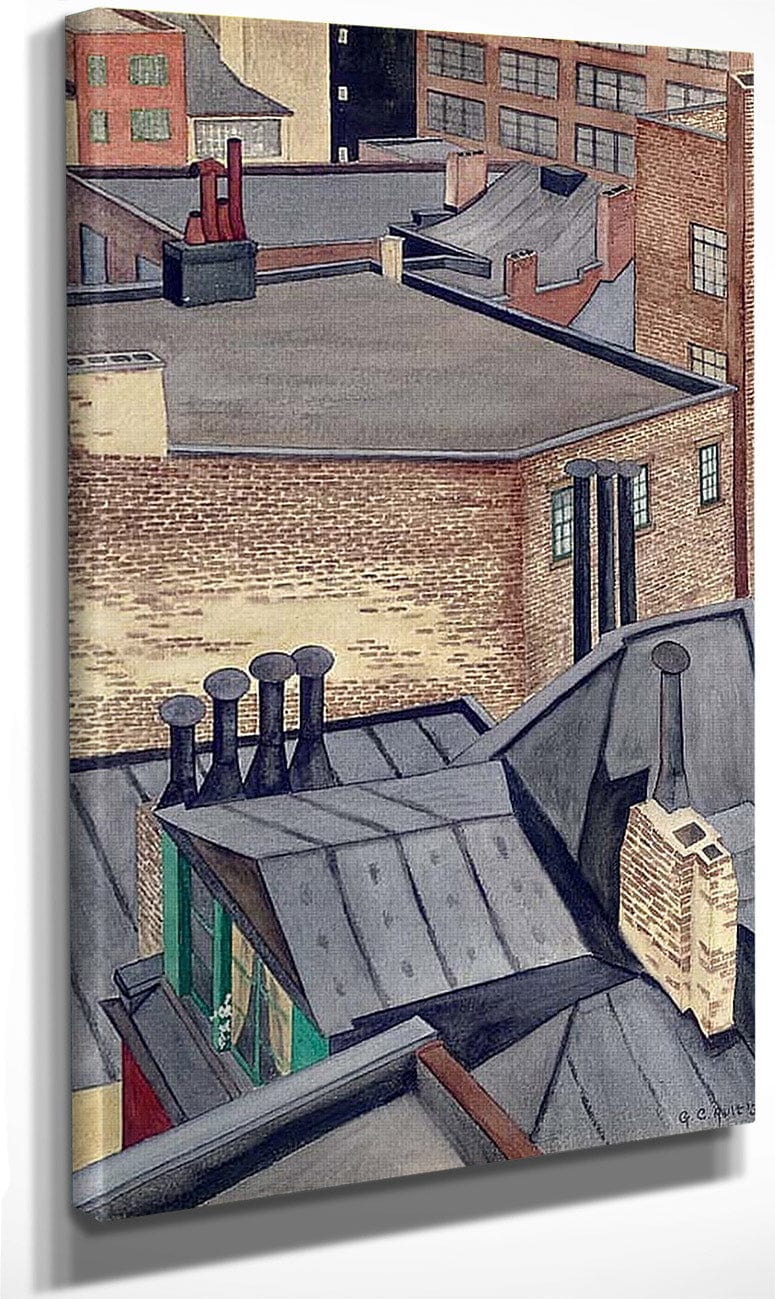 Village Roofs By George Ault Fine Art Print