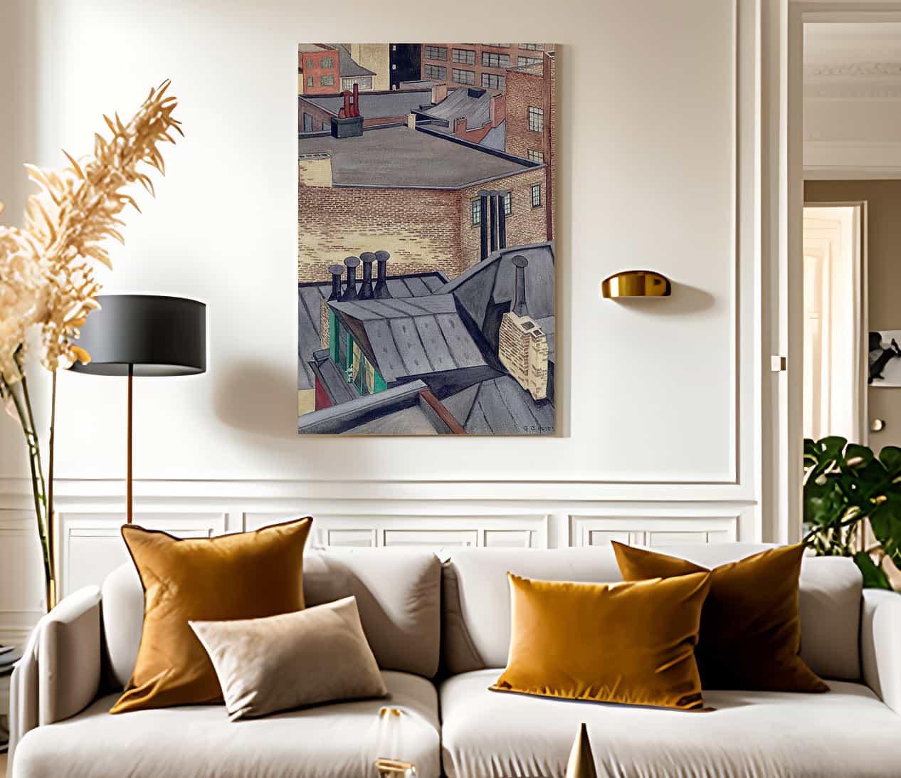 Village Roofs By George Ault Fine Art Print