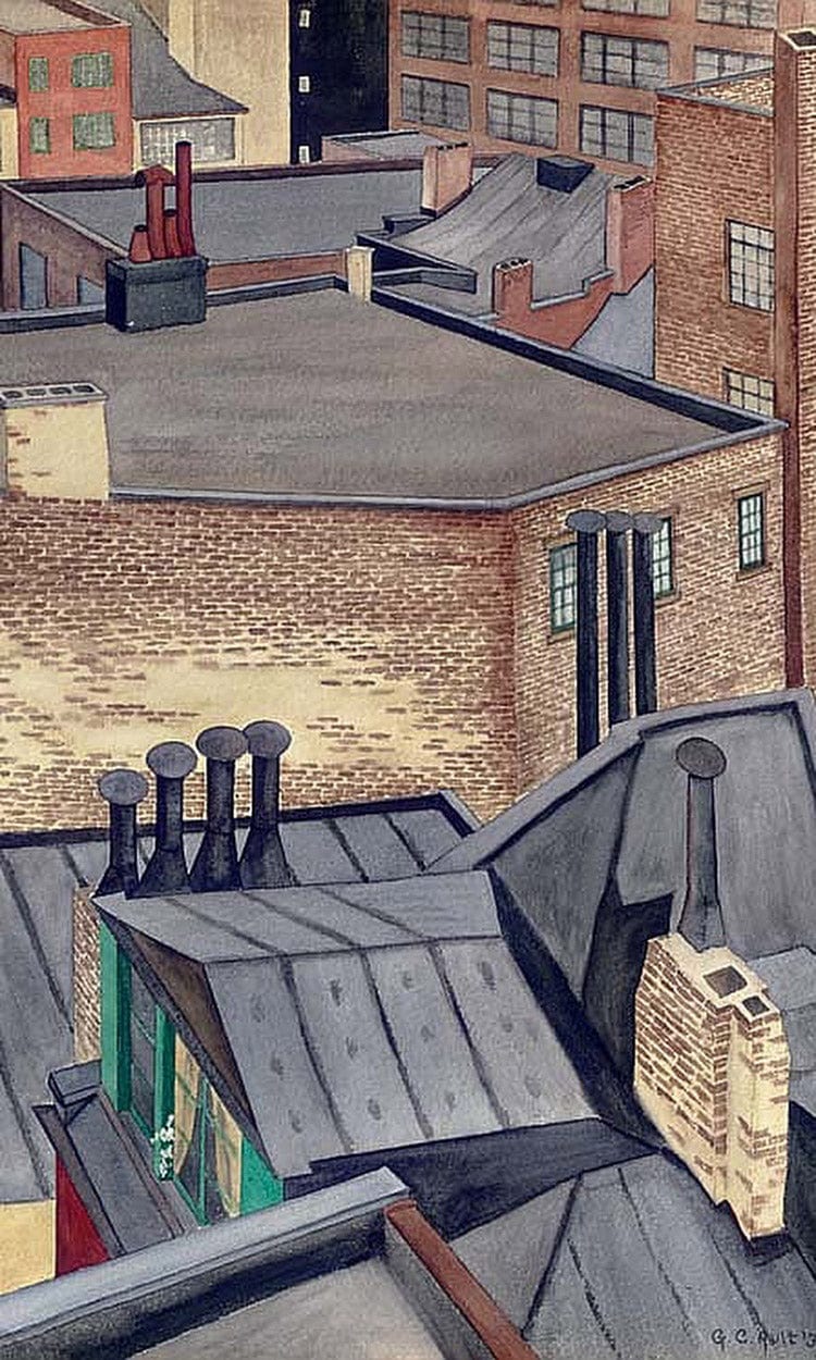 Village Roofs By George Ault Fine Art Print