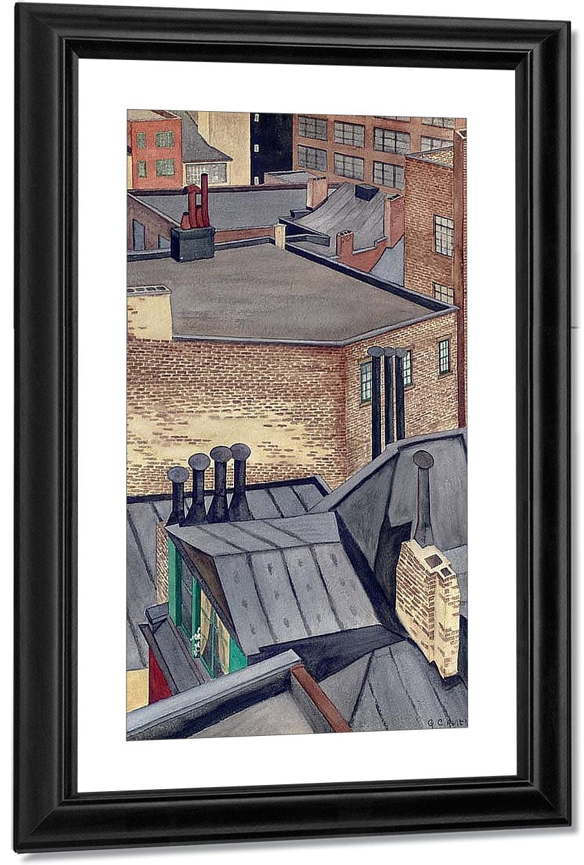 Village Roofs By George Ault Fine Art Print
