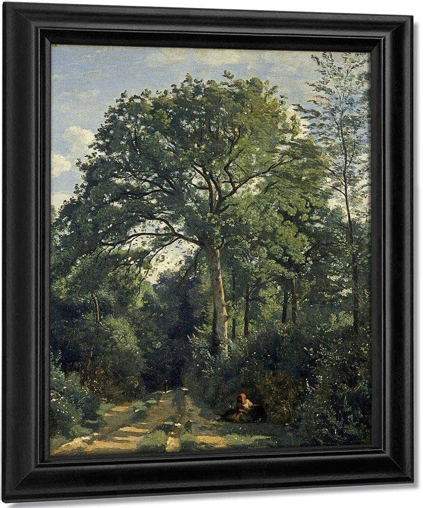 Ville D'avray Entrance To The Wood By Jean Baptiste Camille Corot Fine Art Print