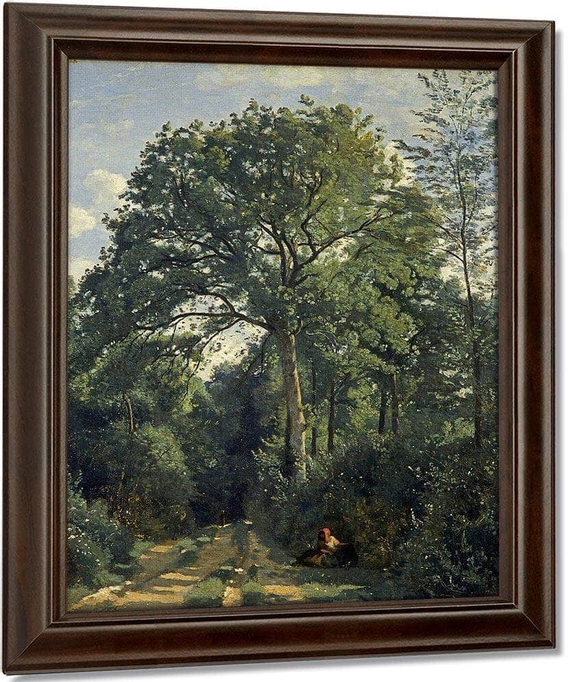 Ville D'avray Entrance To The Wood By Jean Baptiste Camille Corot Fine Art Print