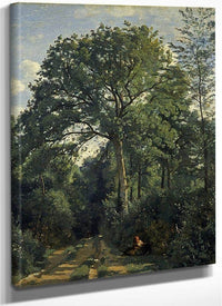 Ville D'avray Entrance To The Wood By Jean Baptiste Camille Corot Fine Art Print