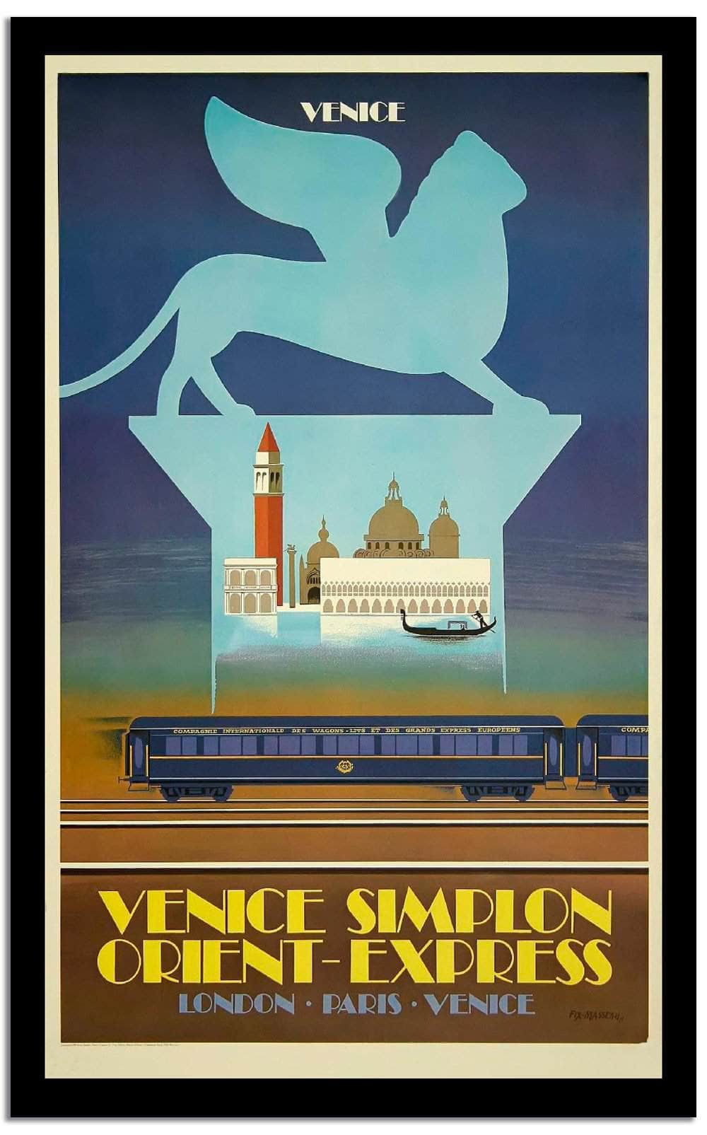 Vince Symplon Orient  Express  Vintage Poster Fine Art Print