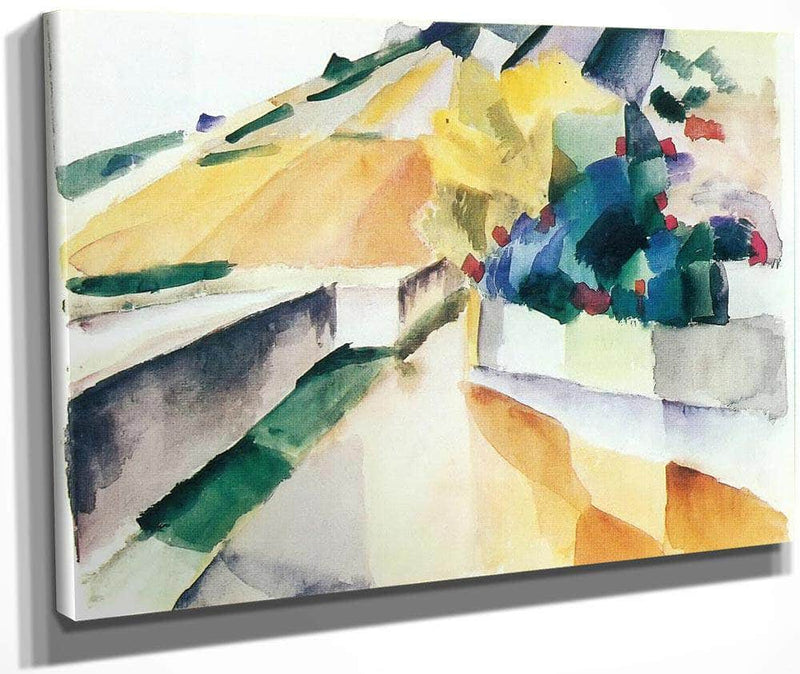 Vineyard On Lake Morat By August Macke Fine Art Print