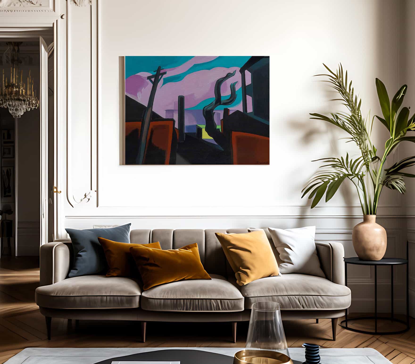 Violet Tones By Oscar Bluemner Fine Art Print