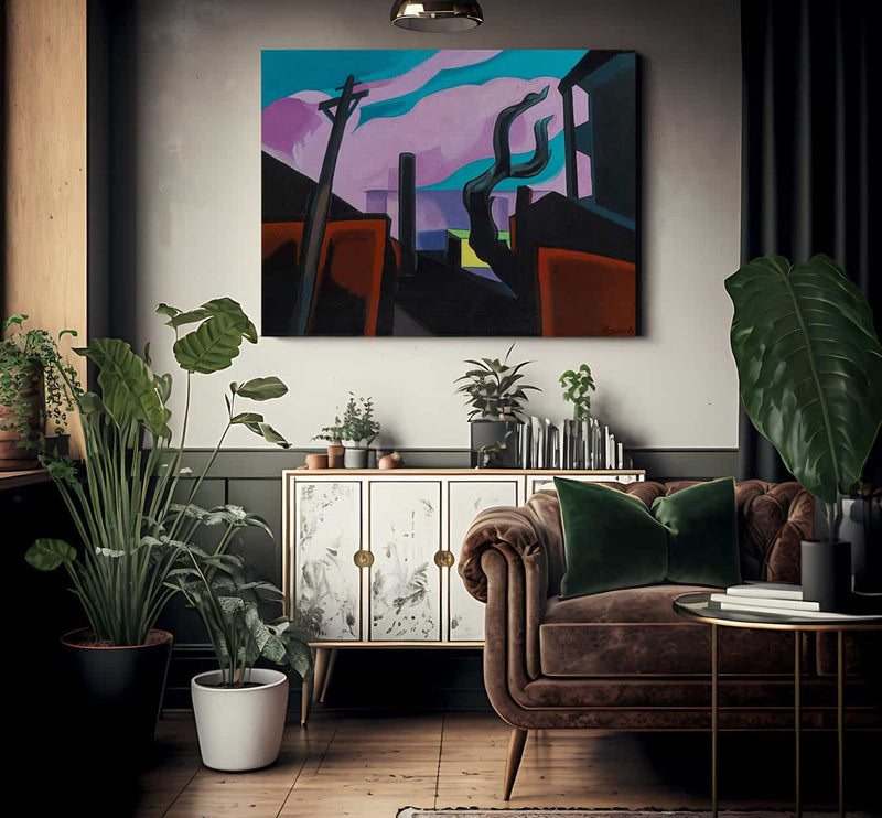 Violet Tones By Oscar Bluemner Fine Art Print