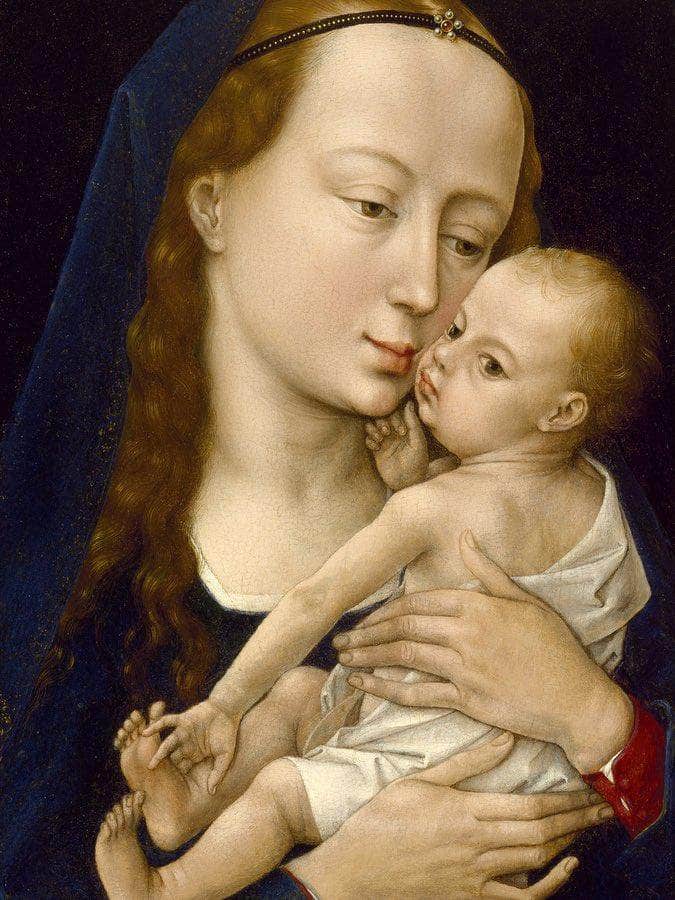 Virgin And Child 1454 By Rogier Van Der Weyden Fine Art Print