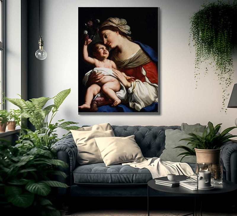 Virgin And Child 1663 By Elisabetta Sirani Fine Art Print