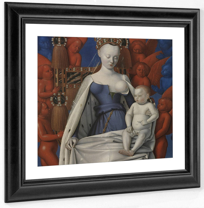 Virgin And Child Surrounded By Angels By Jean Fouquet Fine Art Print