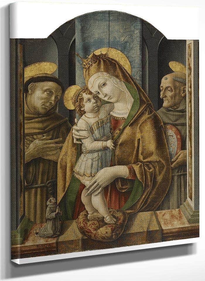 Virgin And Child With Saints And Donor 1490 By Carlo Crivelli Fine Art Print