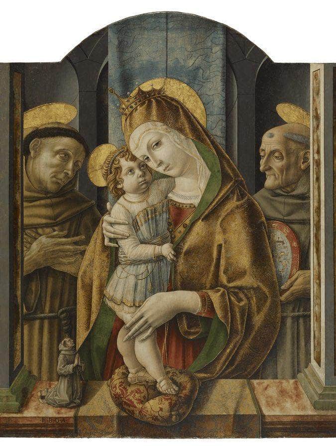 Virgin And Child With Saints And Donor 1490 By Carlo Crivelli Fine Art Print