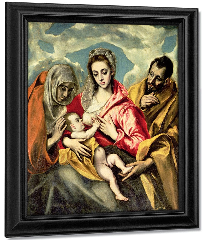 Virgin And Child With Ss. Anne And Joseph 1587 96 By El Greco Fine Art Print