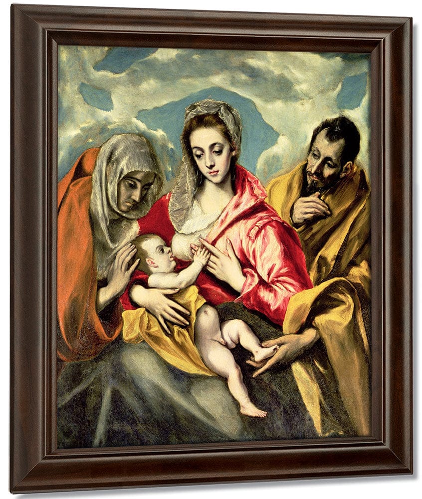 Virgin And Child With Ss. Anne And Joseph 1587 96 By El Greco Fine Art Print