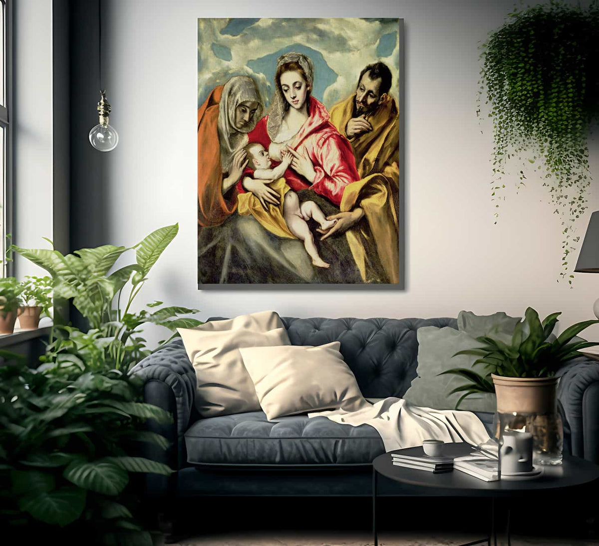Virgin And Child With Ss. Anne And Joseph 1587 96 By El Greco Fine Art Print