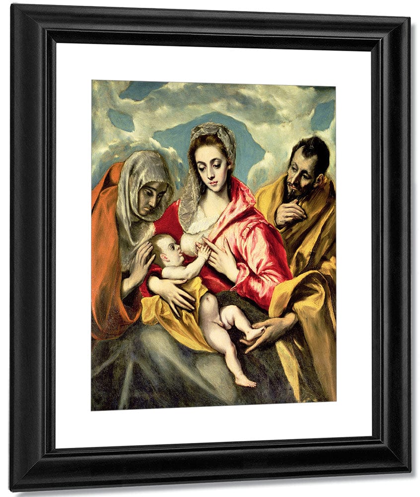 Virgin And Child With Ss. Anne And Joseph 1587 96 By El Greco Fine Art Print