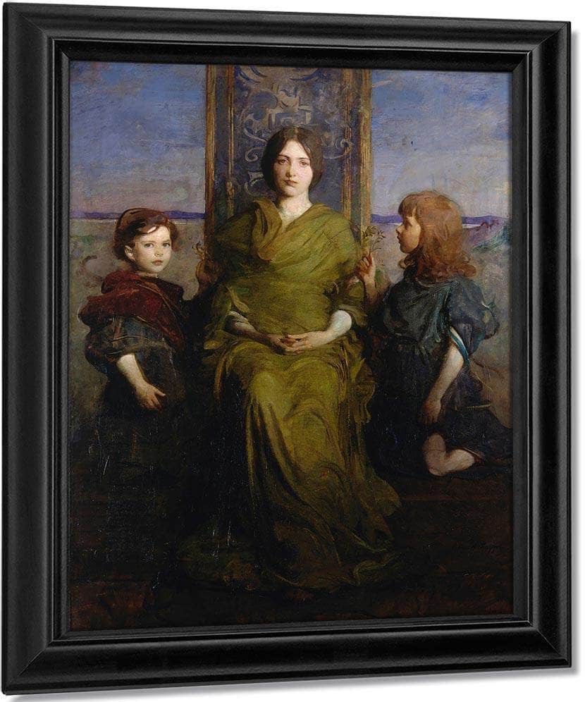 Virgin Enthroned By Abbott Handerson Thayer Fine Art Print
