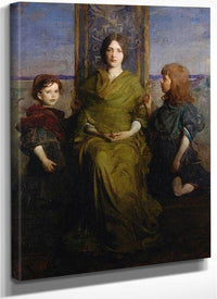 Virgin Enthroned By Abbott Handerson Thayer Fine Art Print