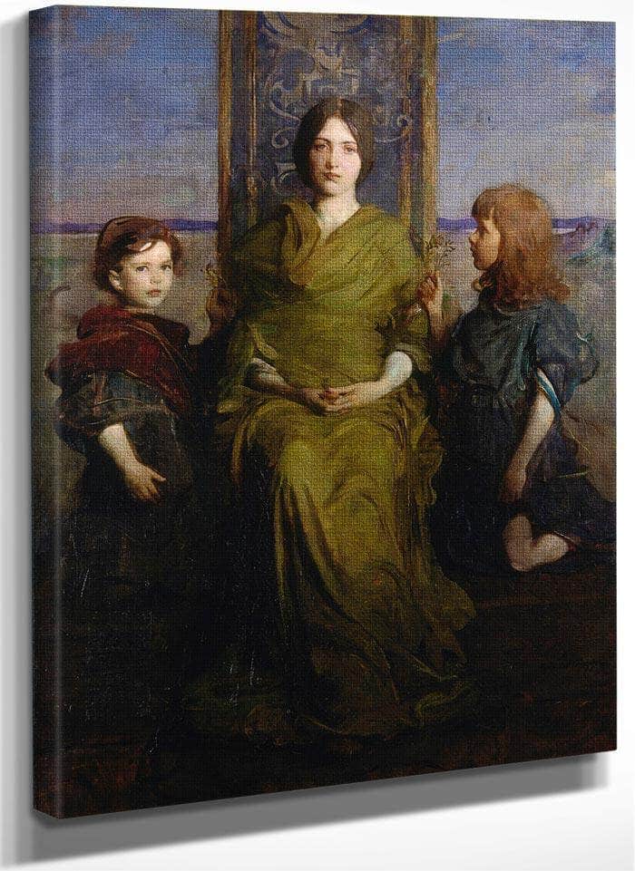 Virgin Enthroned By Abbott Handerson Thayer Fine Art Print