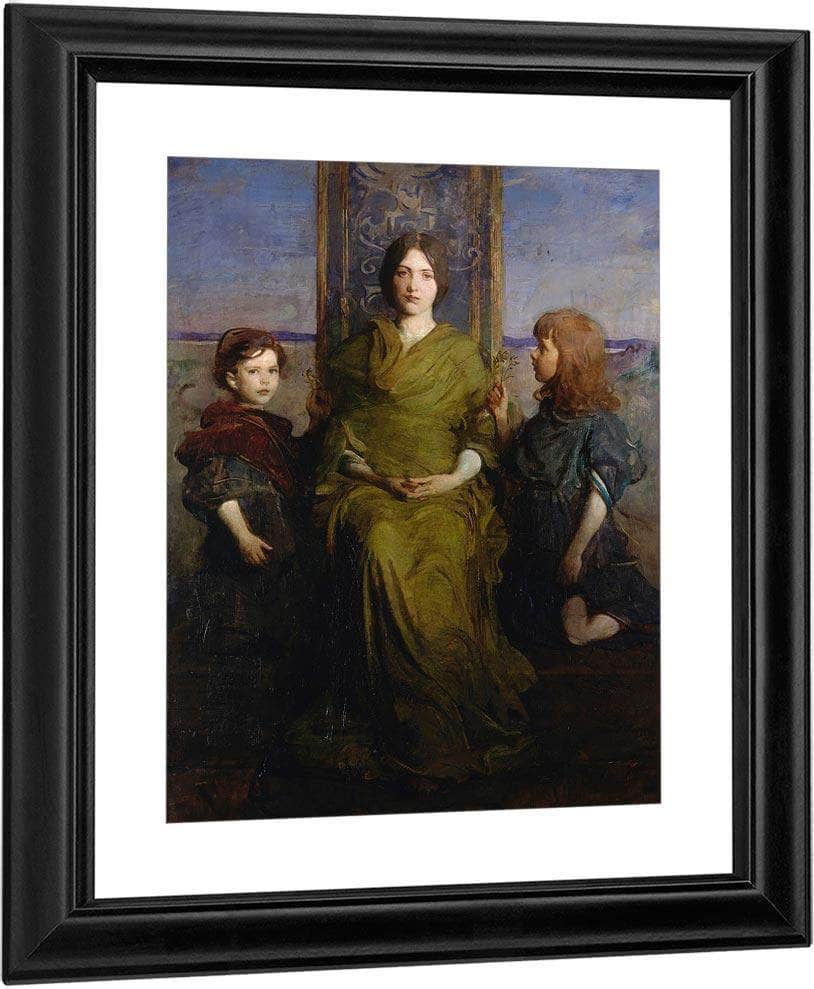 Virgin Enthroned By Abbott Handerson Thayer Fine Art Print