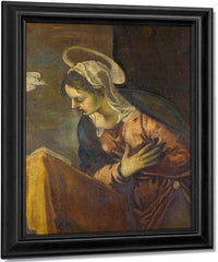 Virgin From The Annunciation To The Virgin By Tintoretto Fine Art Print