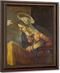 Virgin From The Annunciation To The Virgin By Tintoretto Fine Art Print