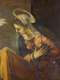 Virgin From The Annunciation To The Virgin By Tintoretto Fine Art Print