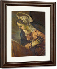 Virgin From The Annunciation To The Virgin By Tintoretto Fine Art Print