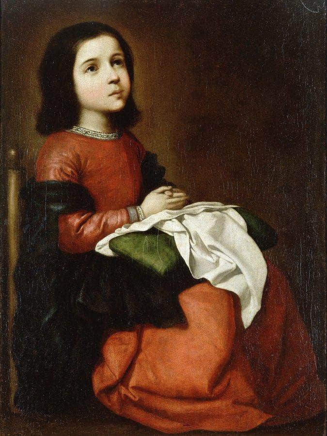 Virgin Mary As A Child By Francisco De Zurbaran Fine Art Print