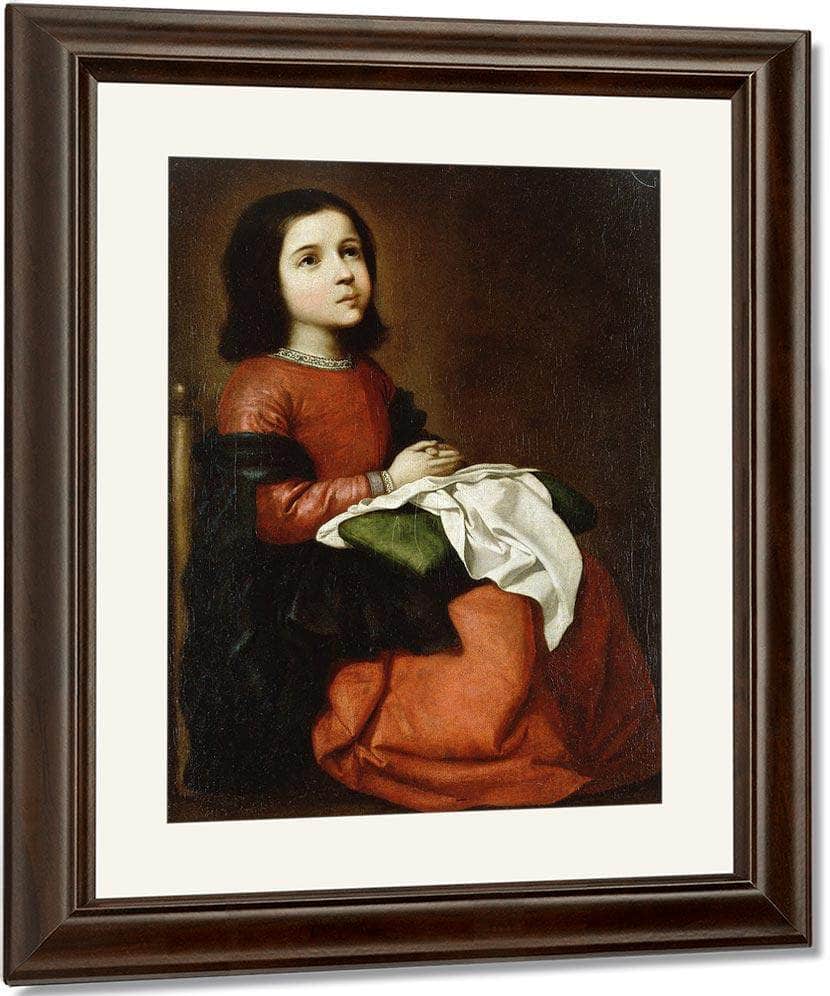 Virgin Mary As A Child By Francisco De Zurbaran Fine Art Print