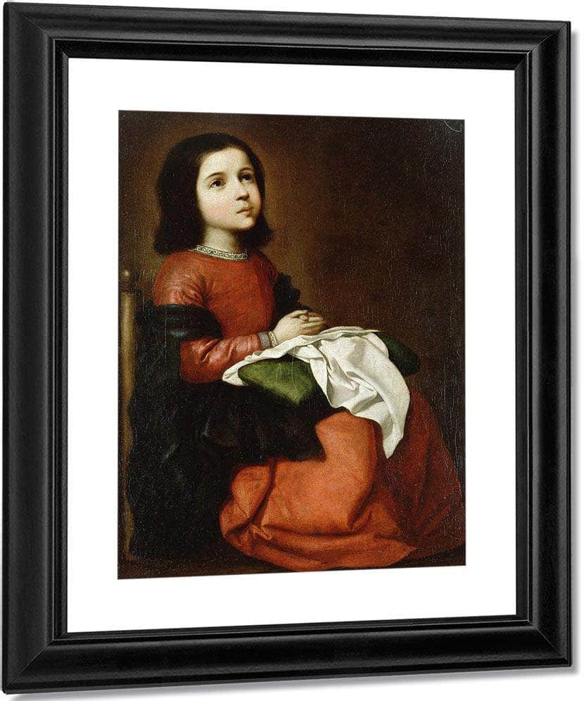 Virgin Mary As A Child By Francisco De Zurbaran Fine Art Print