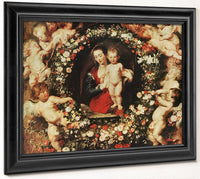 Virgin With A Garland Of Flowers By Peter Paul Rubens Fine Art Print