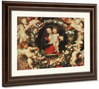 Virgin With A Garland Of Flowers By Peter Paul Rubens Fine Art Print