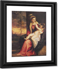 Virgin With Child At Sunset By Titian Fine Art Print