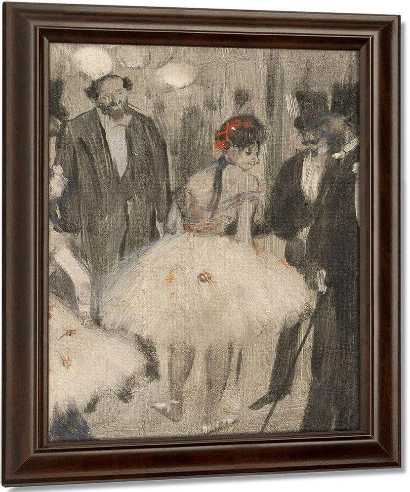 Virginie Being Admired While The Marquis Cavalcanti Looks On By Edgar Degas Fine Art Print