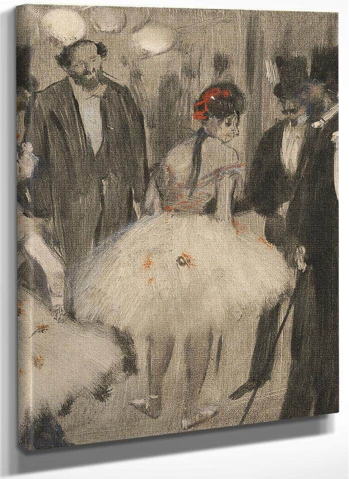 Virginie Being Admired While The Marquis Cavalcanti Looks On By Edgar Degas Fine Art Print